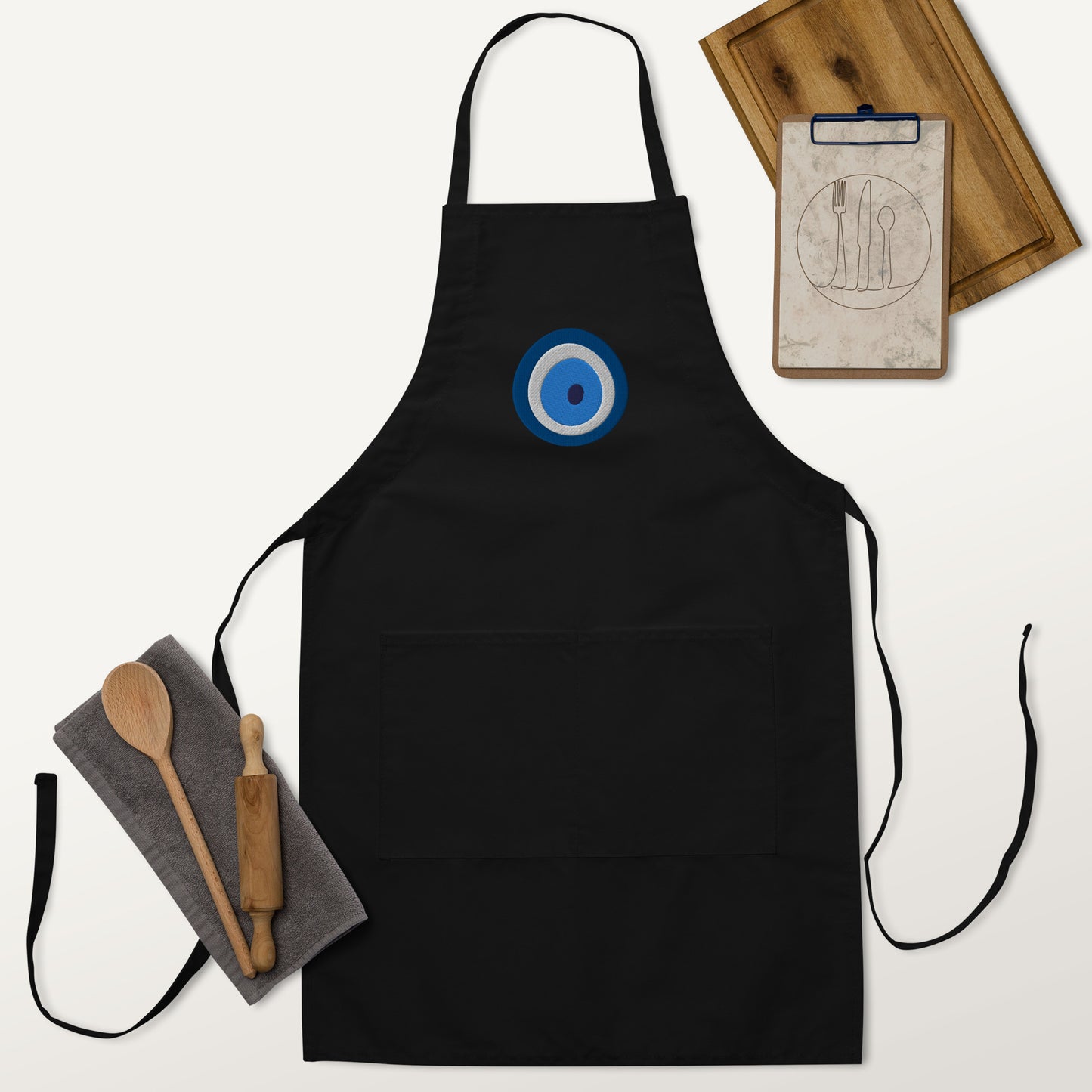 Greek Mati Embroidered Apron
