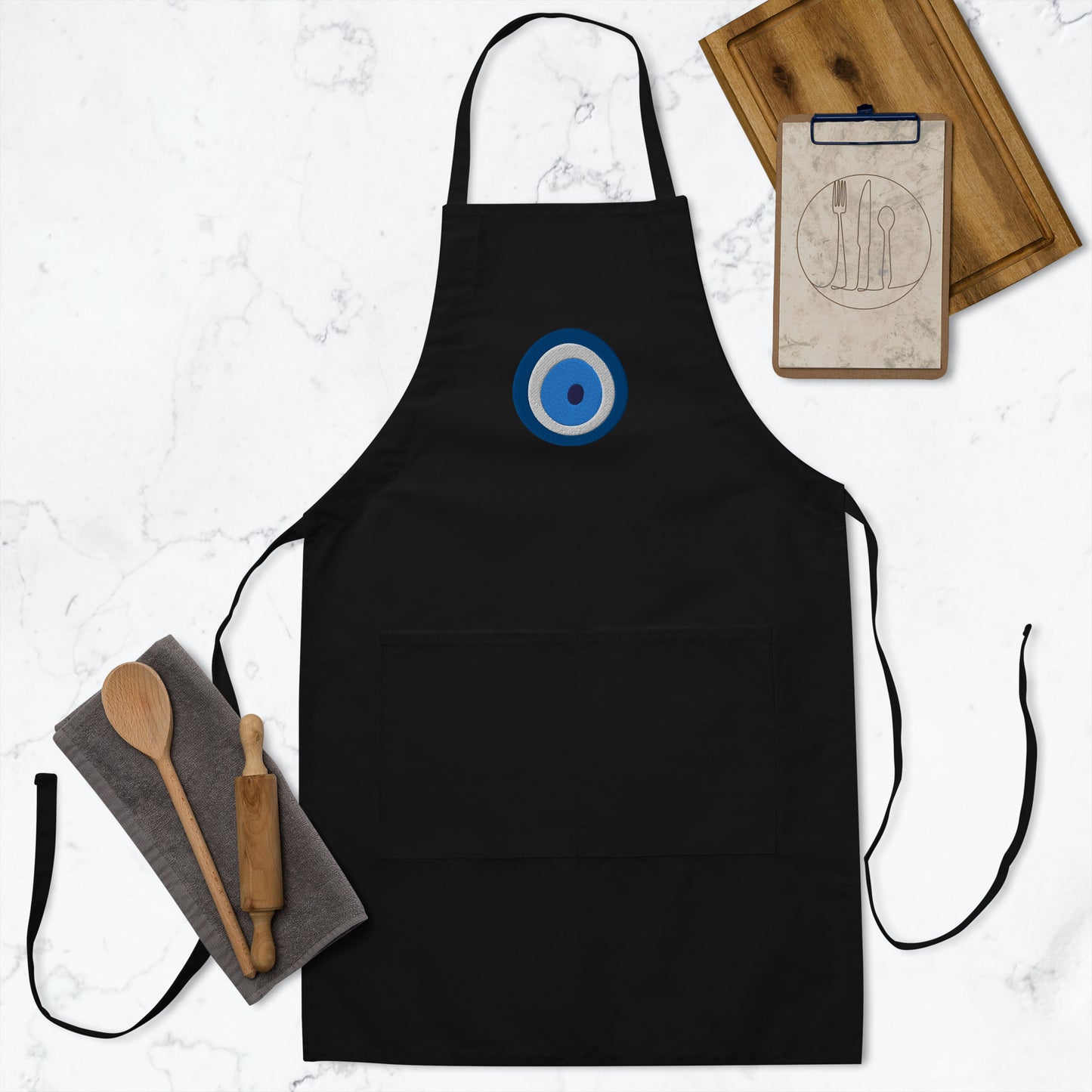 Greek Mati Embroidered Apron