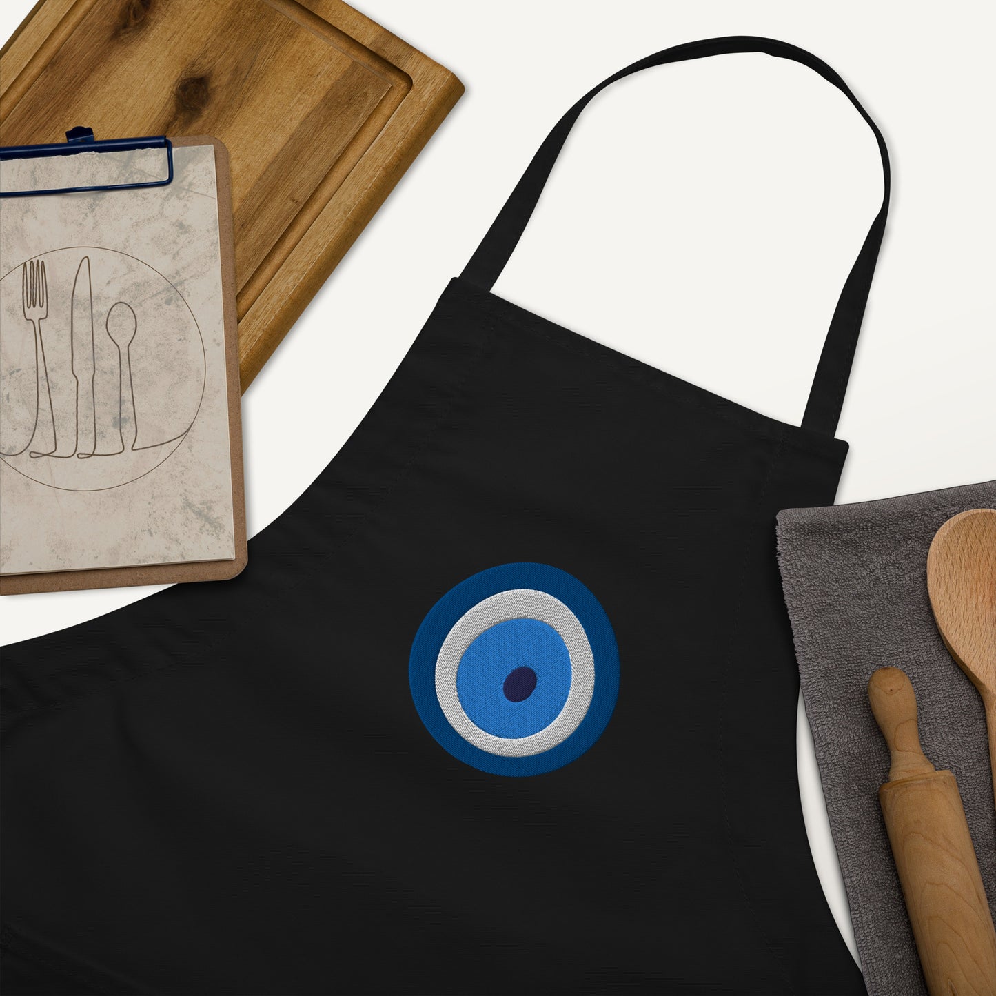 Greek Mati Embroidered Apron