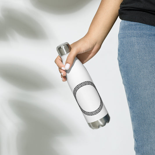 Greek Key Stainless Steel Water Bottle