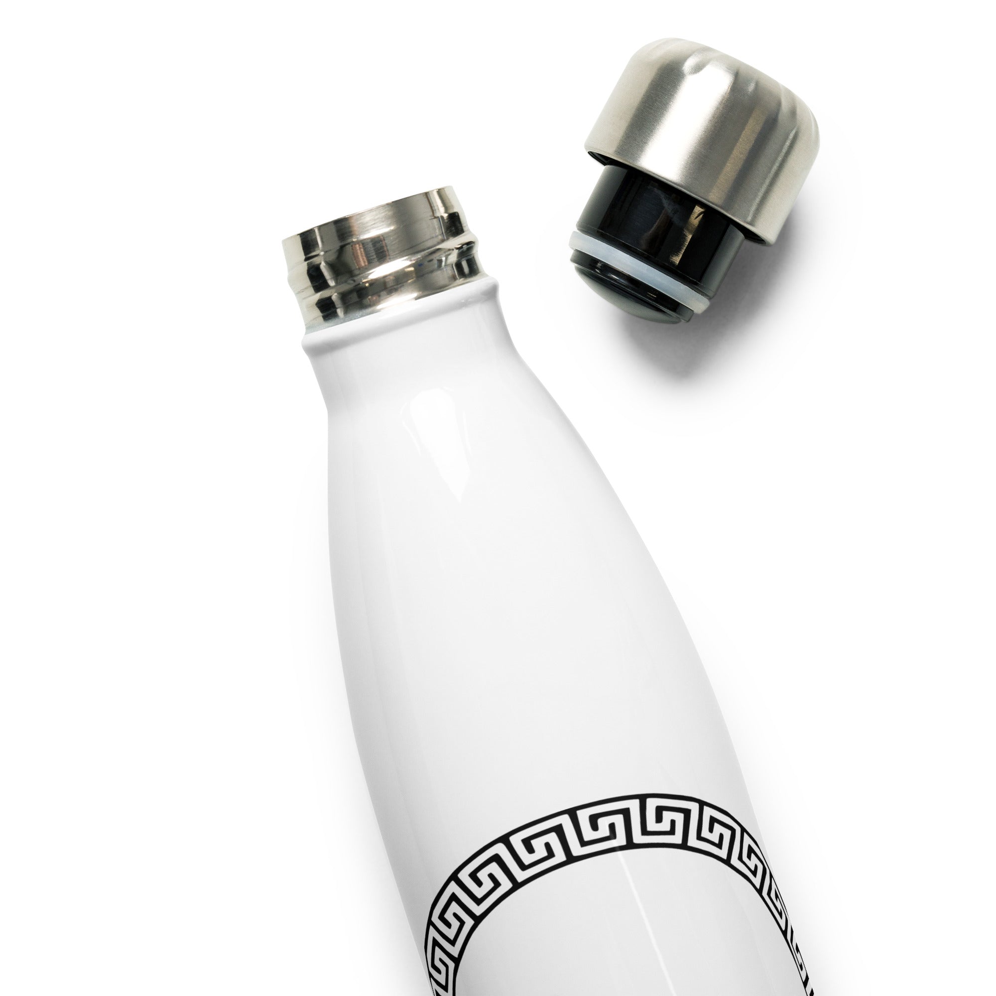 Greek Key Stainless Steel Water Bottle